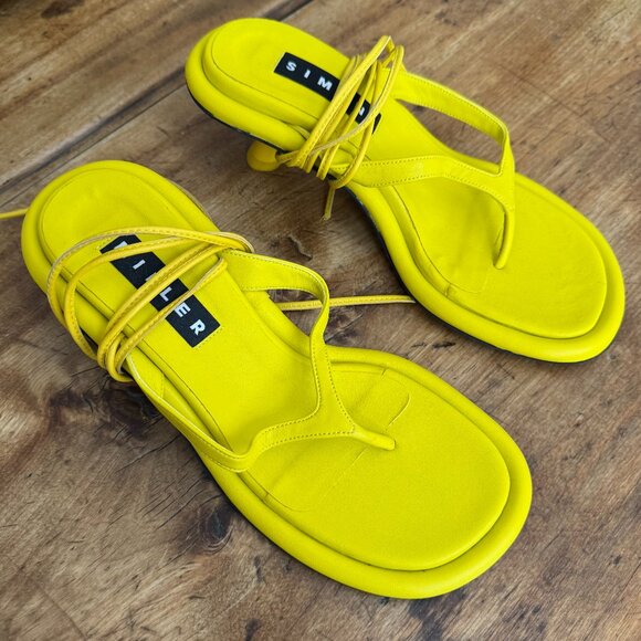 Simon Miller Yellow Wrap Heeled Sandals • EU 36 • NWT - Picture 1 of 6